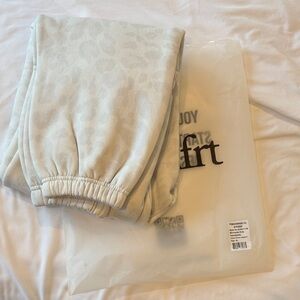 Cozy Cream leopard print Kids sweatpants
